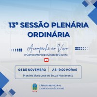 Convite: 13ª Reunião Ordinária